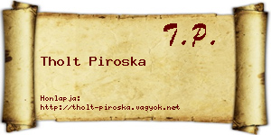 Tholt Piroska névjegykártya