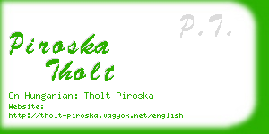 piroska tholt business card